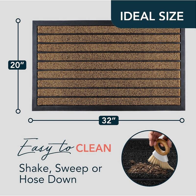 Dirt Trapping Outdoor Welcome Mats - Non-Slip