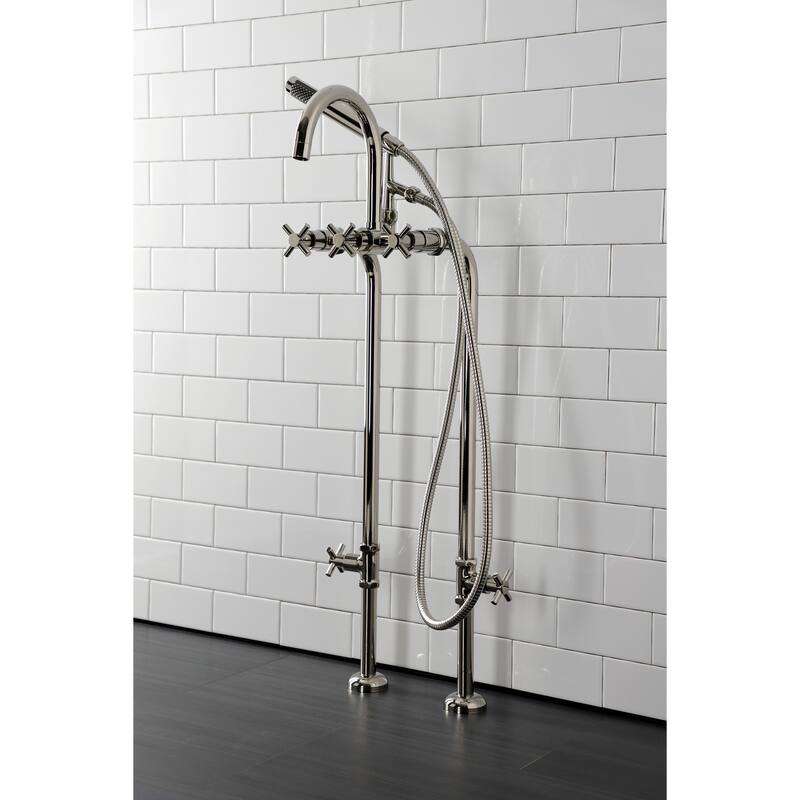 Kingston Brass Concord Freestanding Tub Faucet with Supply Line