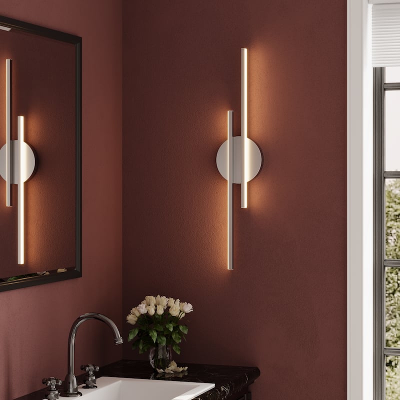 Modern Fixtures 21" Bathroom Vanity Lights Over Mirror Wall Sconce