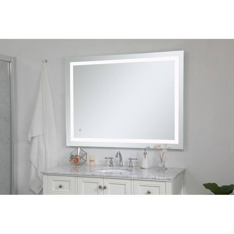 Avalon 36" x 48" Hardwired LED mirror - Silver