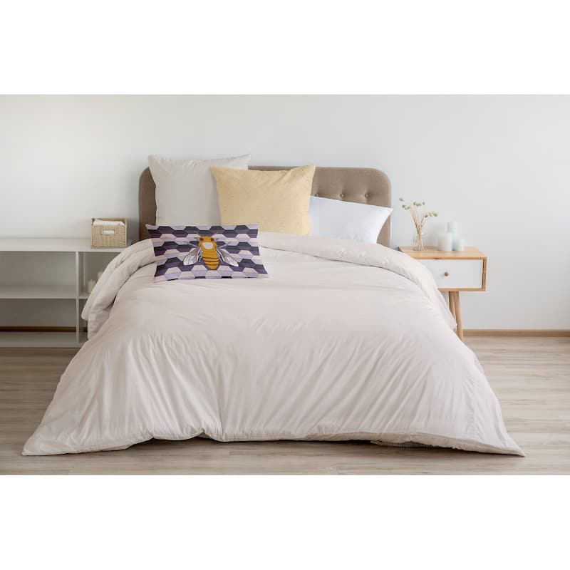 Bee and Comb Decorative Throw Pillow