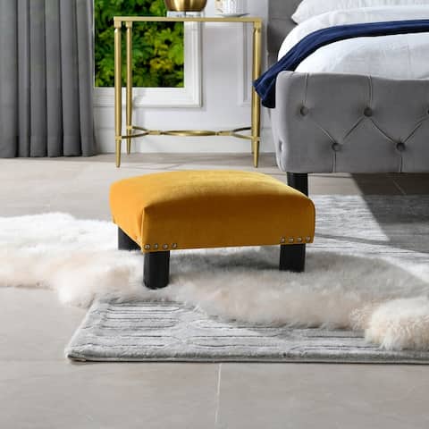 The Curated Nomad Stardust Square Upholstered Footstool Ottoman