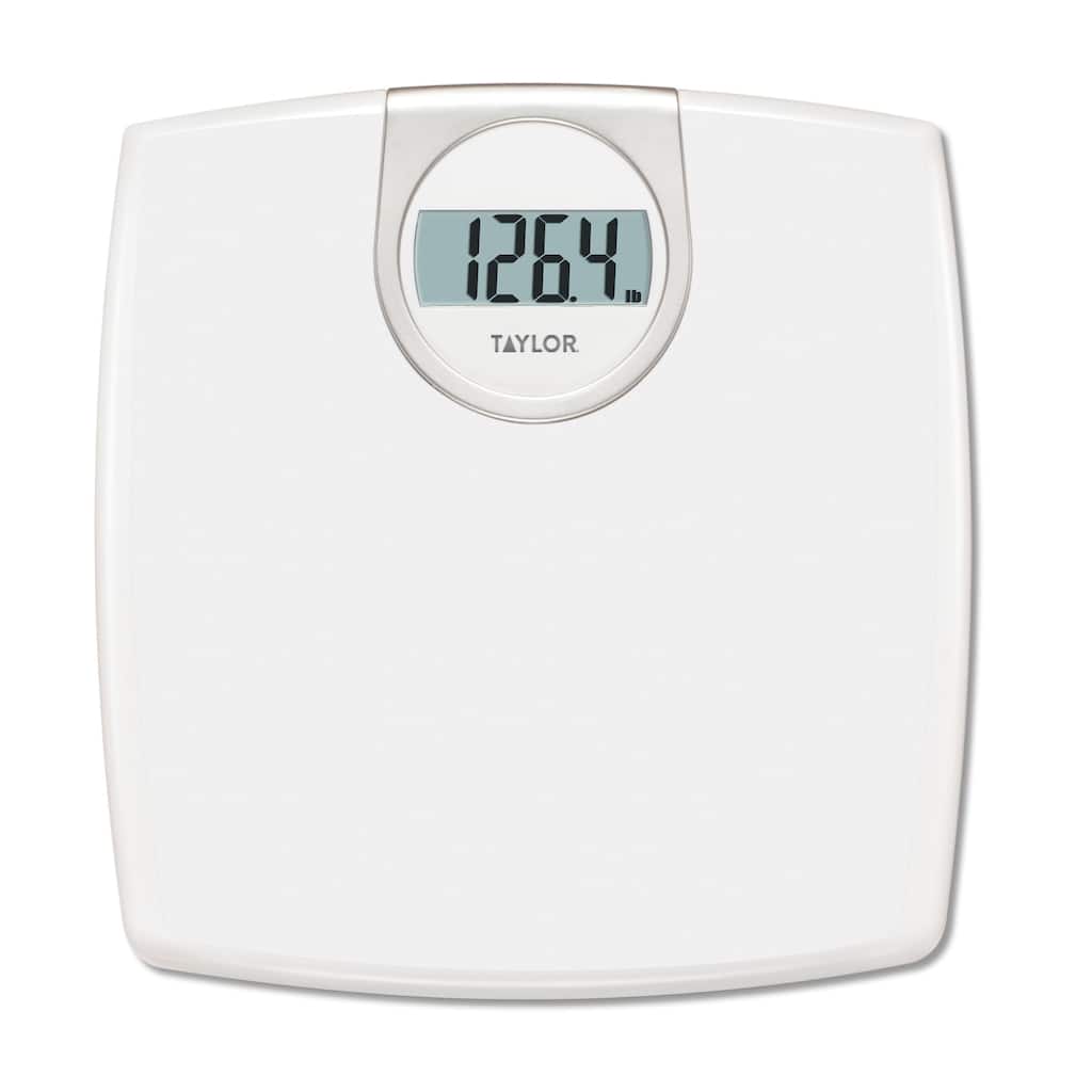 Taylor Digital 1.2-Inch LCD Bathroom Scale, 330 Lb Capacity, White