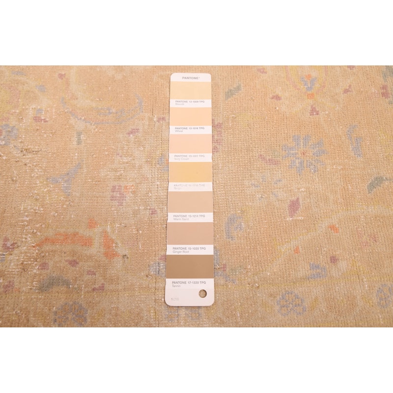 ECARPETGALLERY Hand-knotted Antalya Vintage Tan Wool Rug - 4'6 x 7'2