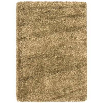 ECARPETGALLERY Machine Woven Lotus Mod Olive Polyester Shag - 4'0 x 5'7