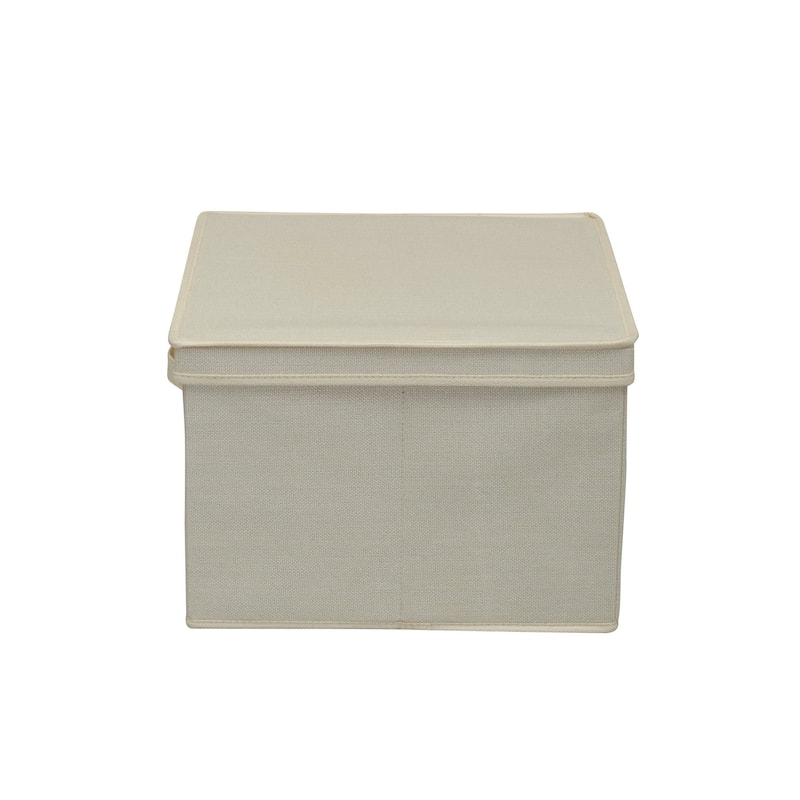 Household Essentials Square KD Storage Box with Lid, Set of 2