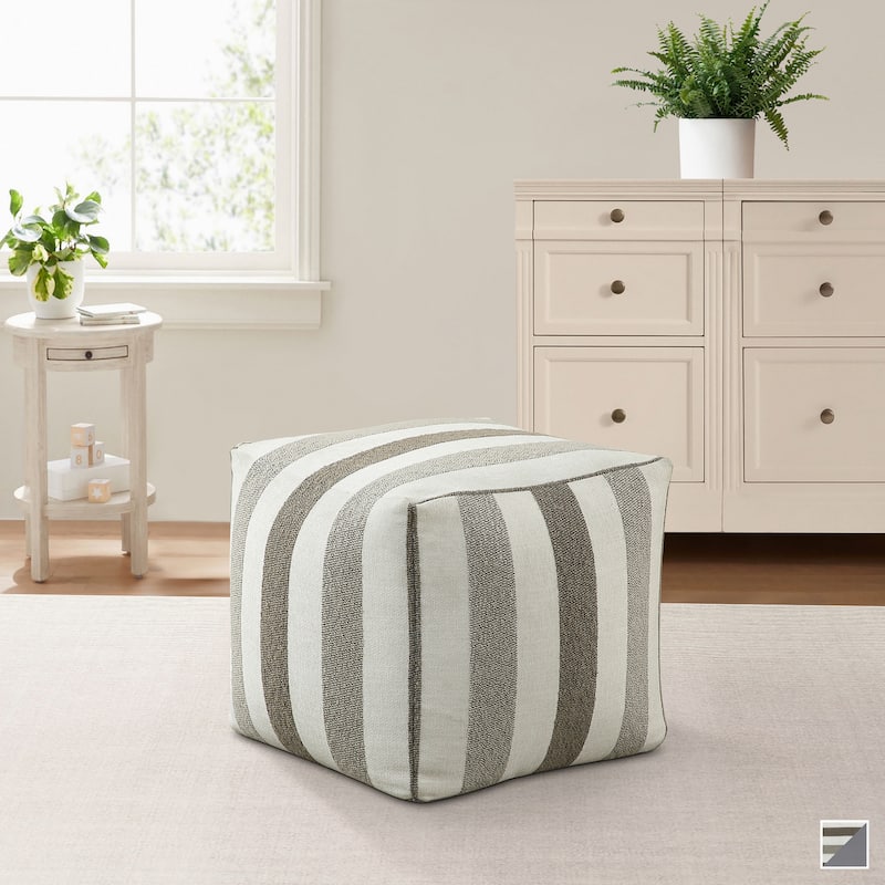 Ossela Fabric Square Pouf