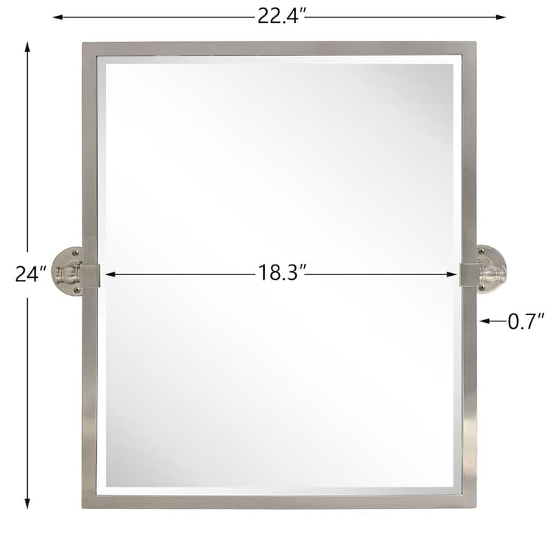 TEHOME Blakley Rectangle Metal Wall Mirror