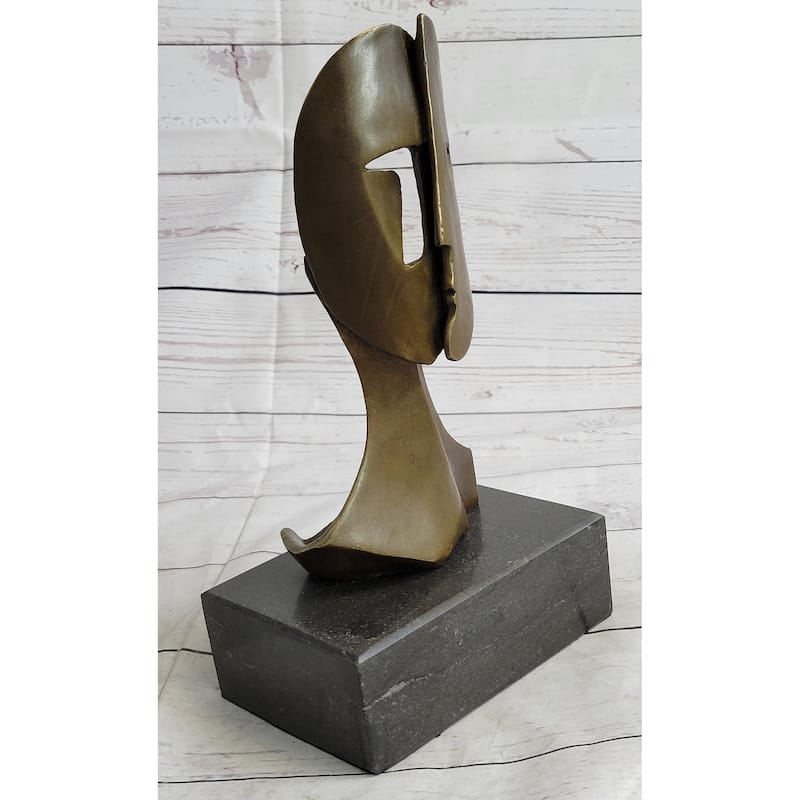 Pablo Pico Two Faces Mask Modern Art Cubism Statue Sculpture Decor 11 Inches X 6 Inches