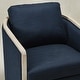 preview thumbnail 110 of 165, KINWELL 31"W Oak Frame Upholstered Swivel Barrel Armchair