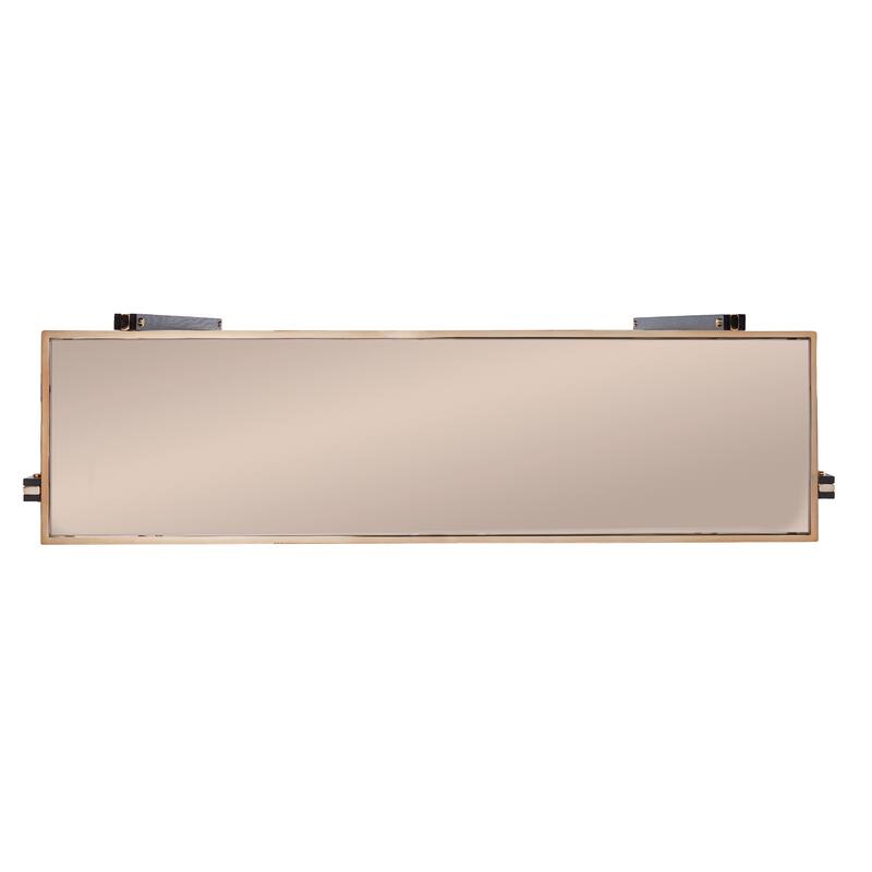 SEI Furniture Thornberry Transitional Champagne Metal Console Table