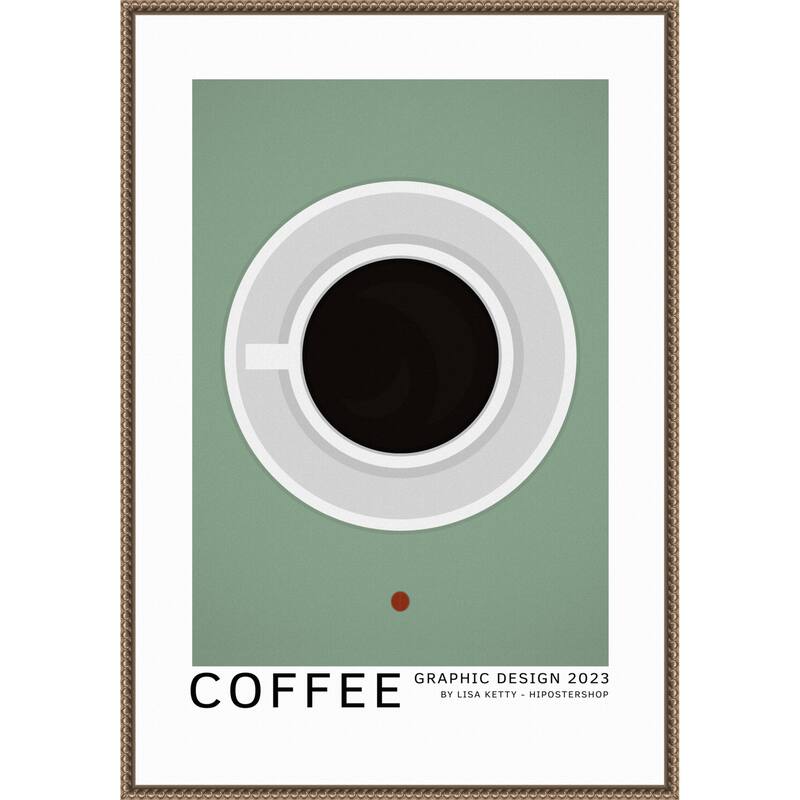 Coffee Crosssection by Lisa Ketty Framed Canvas Wall Art Print
