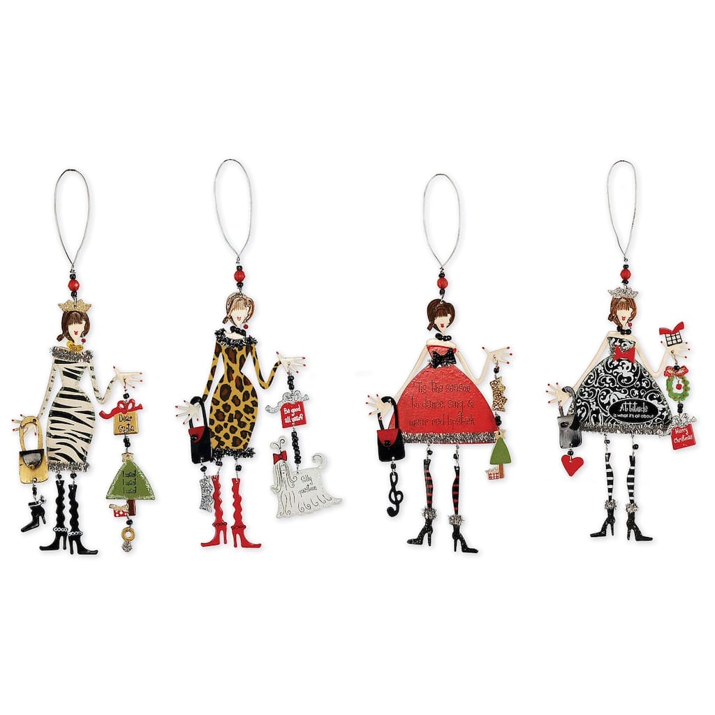 Girls Ornament - Set of 4