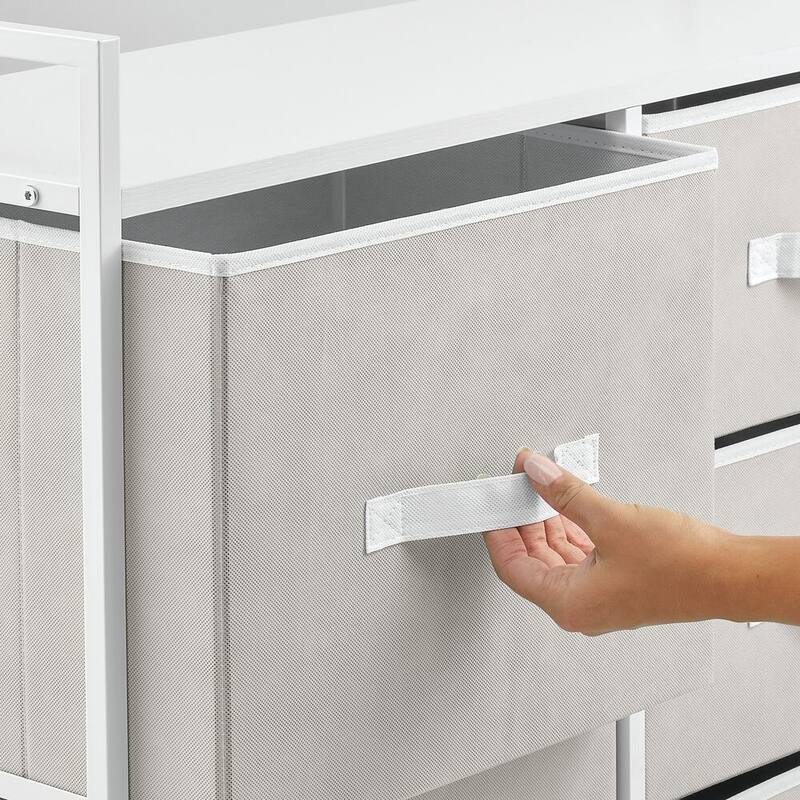 mDesign Wide Dresser Storage Tower Organizer Unit, 5 Drawers