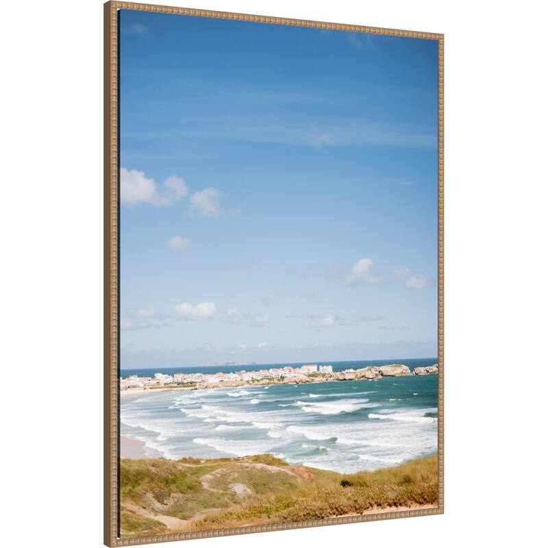 Coastal View of Peniche by Portugal Raisa Framed Canvas Wall Art Print