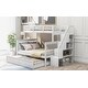 preview thumbnail 15 of 32, Stairway Twin Over Full Bunk Bed with Guardrail & Storage, Wood Bed Frame with Twin Trundle for Kids Teens Adults, Bedroom Dorm