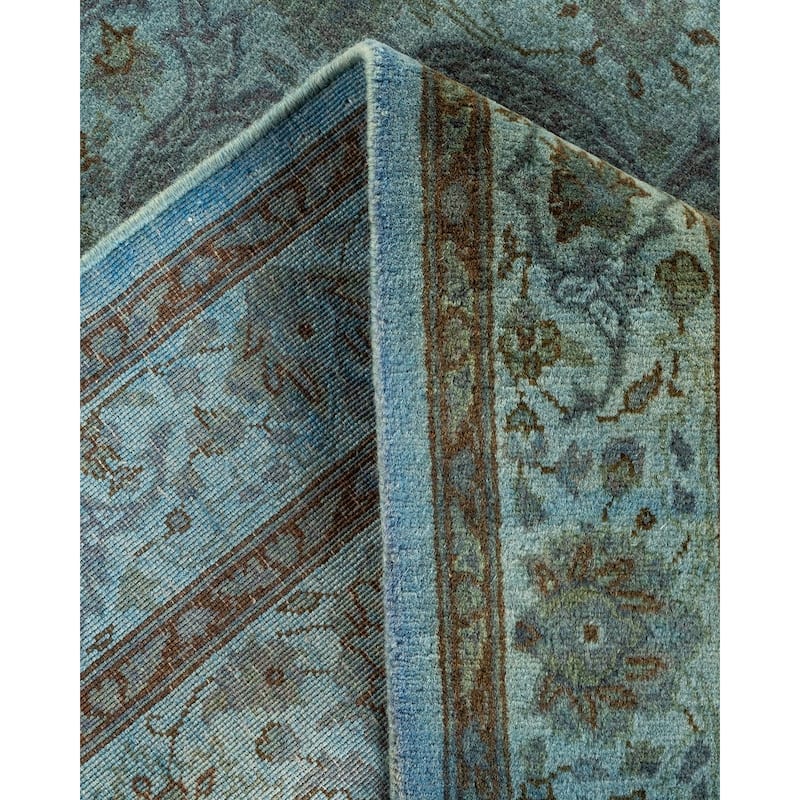 Overton Hand Knotted Wool Vintage Inspired Modern Contemporary Overdyed Gray Area Rug - 3' 2" x 5' 3"
