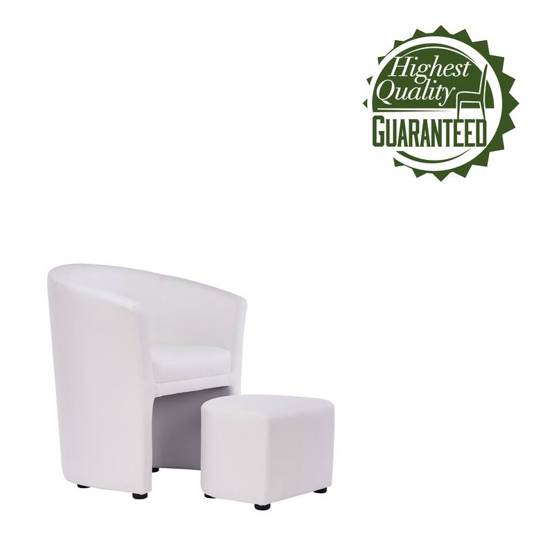 Carson Carrington Junkboda Accent Club Chair with Foot Stool