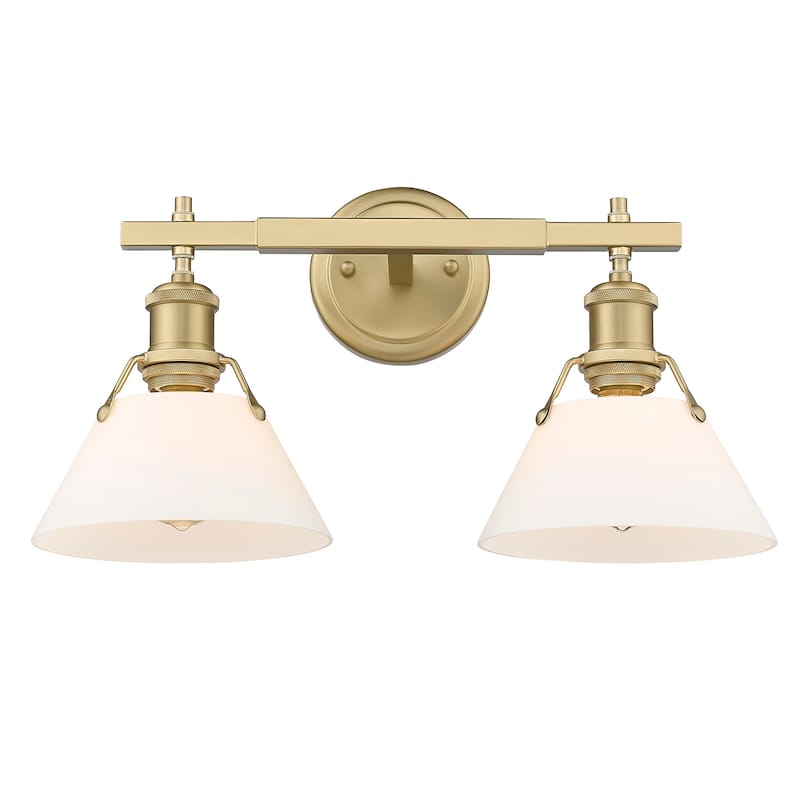 Orwell 2 Light Bath Vanity - Brushed Champagne Bronze with Opal Glass