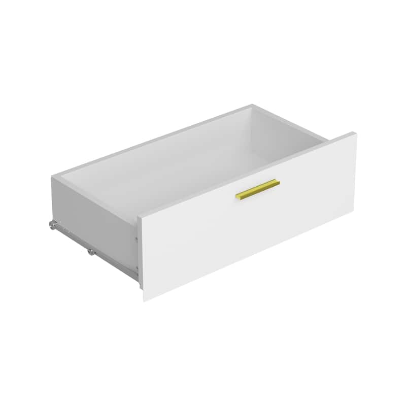 6-Drawer Double Dresser with Gold Accents Bedroom Storage Solution