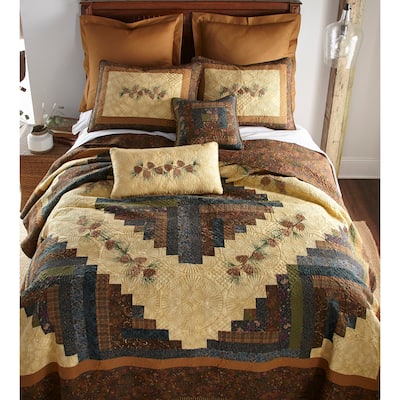Donna Sharp's Cabin Raising Pinecone Quilt Set
