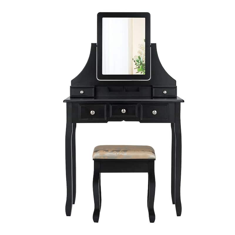 5 Drawers Removable Box Makeup Dressing Vanity Set - 31.5" x 16" x 55" (L x W x H)