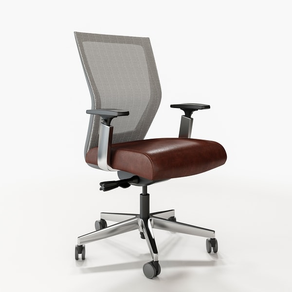 Beige mesh store office chair
