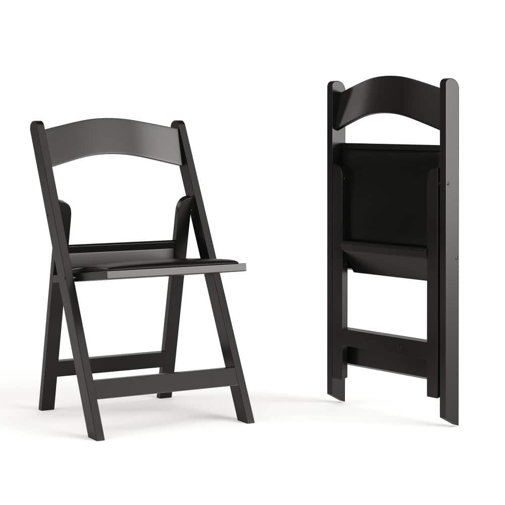 Set of 2 Folding Chairs with Padded Seats - 18"D x 17.25"W x 30.75"H