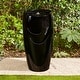 preview thumbnail 3 of 31, Glitzhome Oversized LED Lighted Ceramic Pot Floor Fountains for Outdoor Garden