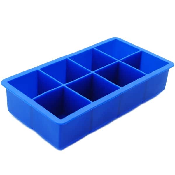 Freshware Silicone Ice Cube Trays, 2-Inch, Blue, 8-Cavity - M