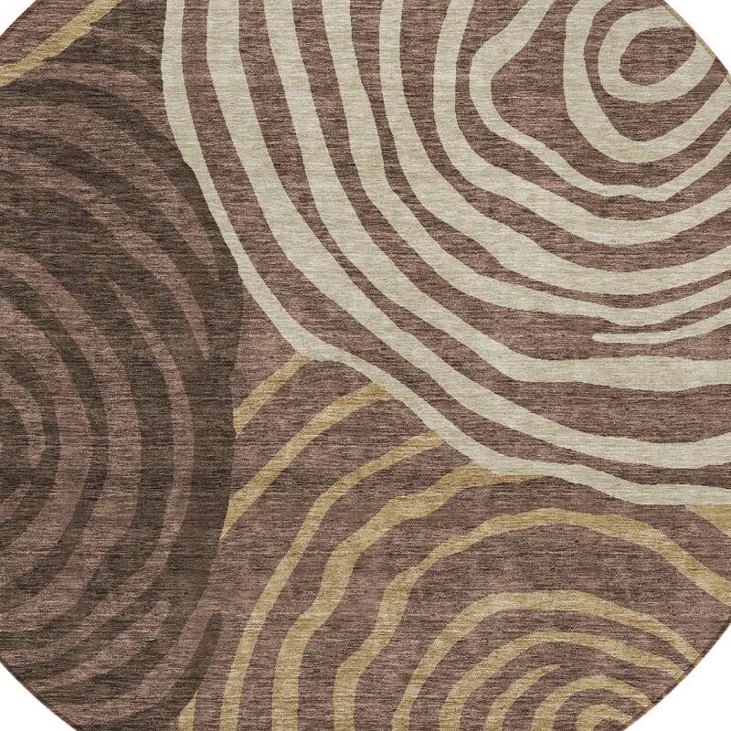 HomeRoots Abstract Transitional Rectangle Outdoor Rug