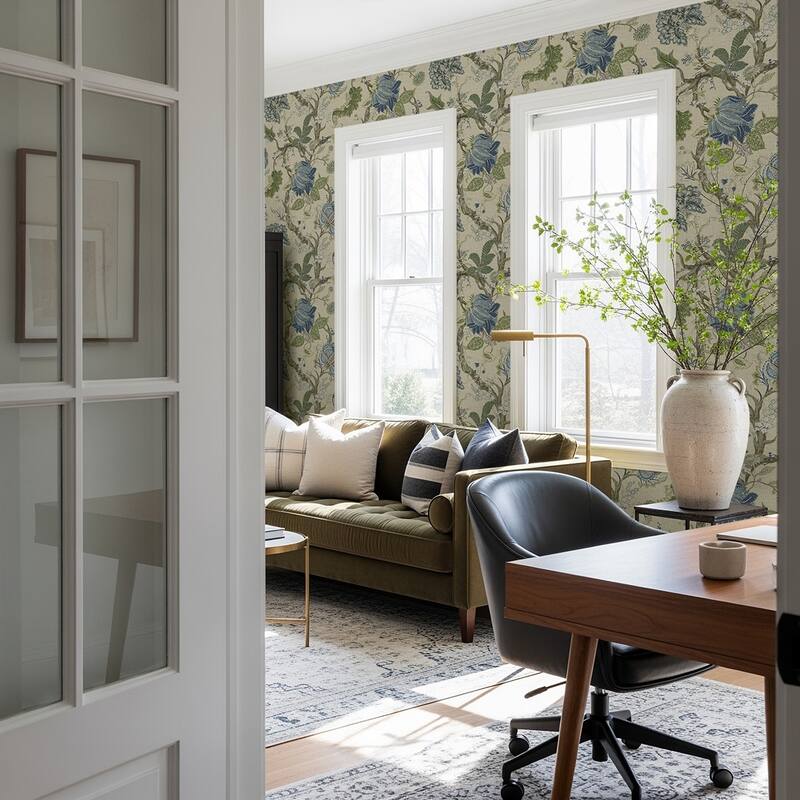 Harry & Grace Jacobean Trail Premium Matte Non-Woven Peel and Stick Wallpaper