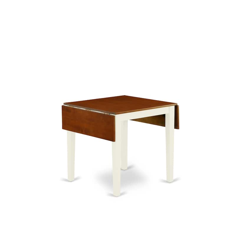 East West Furniture Modern Dining Table - a Rectangle Kitchen Table Top with Dropleaf & Stylish Legs (Finish Color Options)