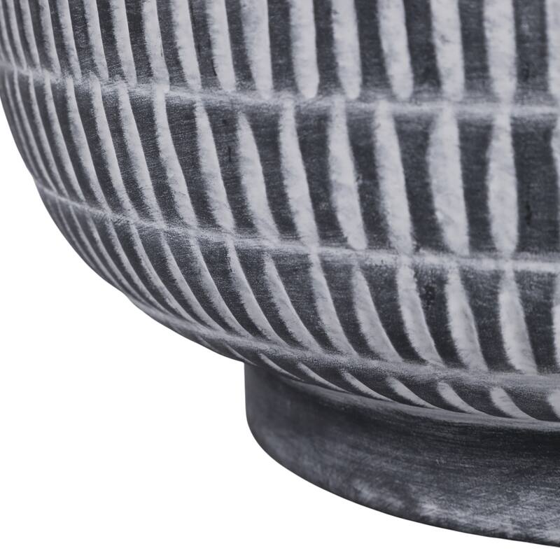 Decorative Textured Ceramic Neroli and Basil Scented Candle