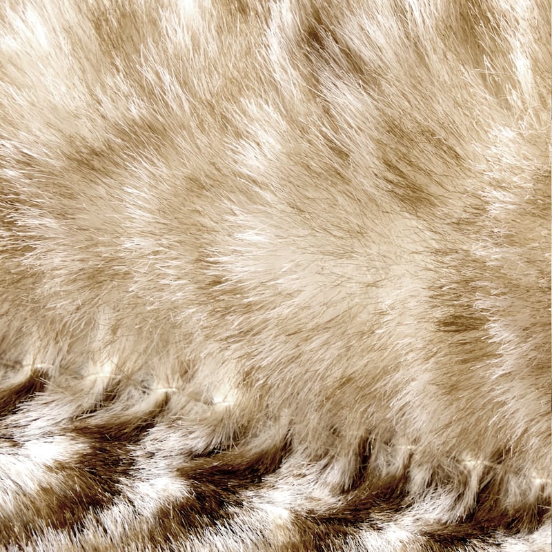 Thick StripeRabbit FauxFur Throw Fuzzy Soft Plush Blanket for Sofa