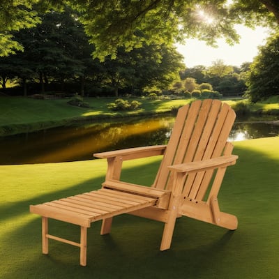 Outdoor Wooden Folding Adirondack Chair