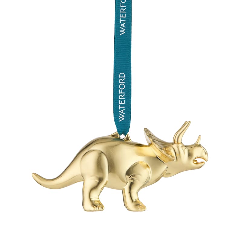 Waterford Christmas Triceratops Golden Ornament