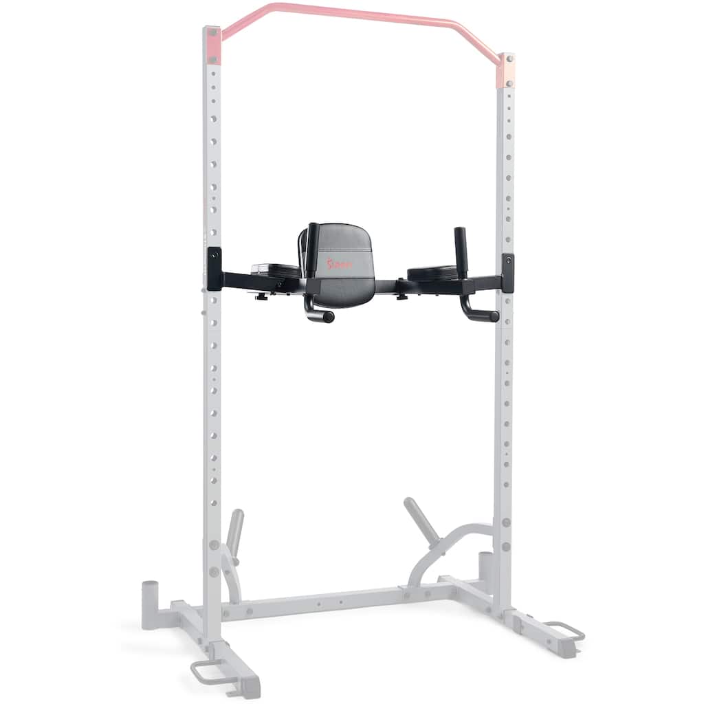 Sunny Adjustable Multi-Function Dip Station & Core Workout Attachment SF-XFA008 - Black - 26.7L x 32.8W x 45.7H