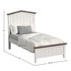 preview thumbnail 2 of 0, Lodge Farmhouse 79" Wide Complete Twin Bed, Cookies/Cream