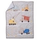 preview thumbnail 6 of 8, Bedtime Originals 4-Piece Construction Zone Gray/Navy/White Toddler Bedding Set
