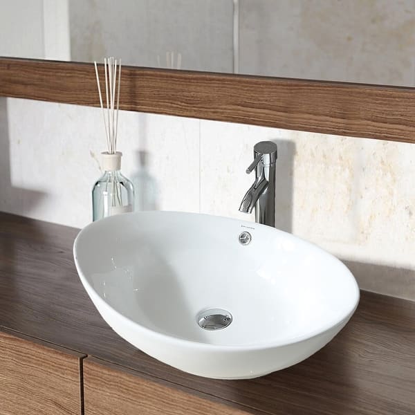 Ceramic Bathroom Faucet Vessel Sink Vanity Popup Drain Combo Bed Bath