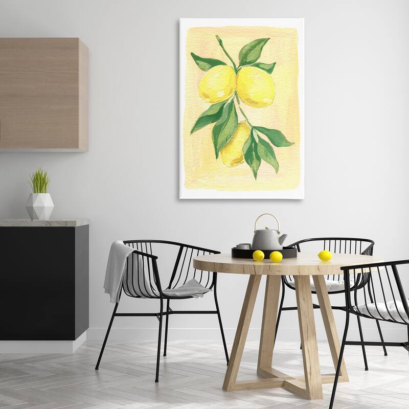 Stupell Hanging Lemons Country Charm Canvas Wall Art Design By Hannah Moren