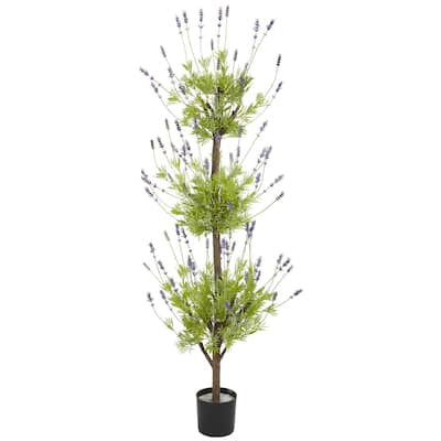 Vintage Topiary Silk Tree - 4ft Indoor Decorative Plant, Elegant Home Accent - 4ft.