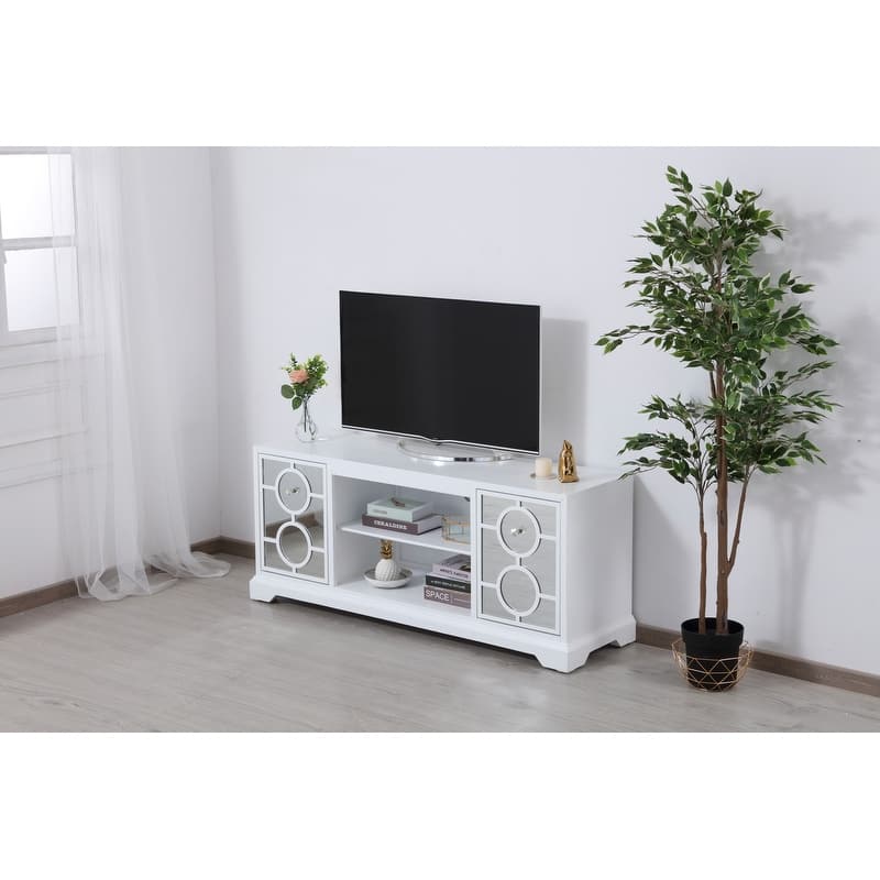 60 in. mirrored TV stand cabinet