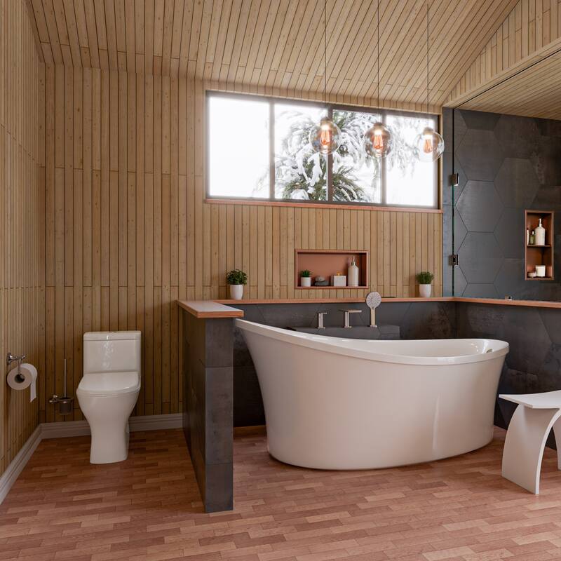 Eago 70-7/8" Air Bathtub for Free Standing Installation