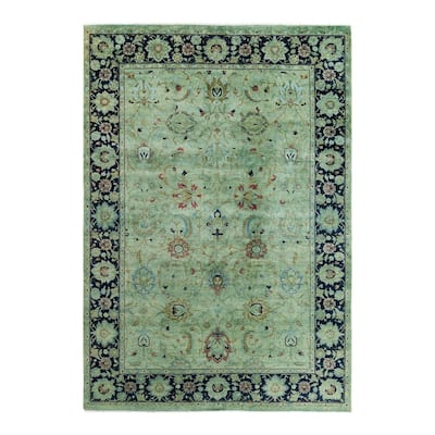 Contemporary Overdyed Wool Hand Knotted Area Rug - 6' 2" x 8' 10"