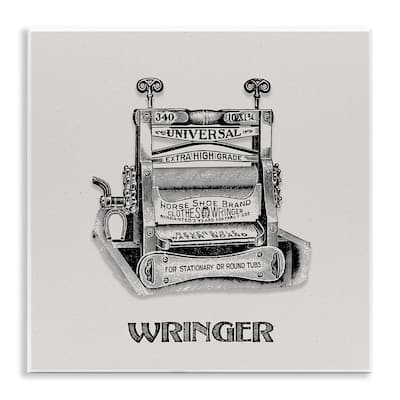 Stupell Antique Clothes Wringer Wall Plaque Art Design By Val Rhodes