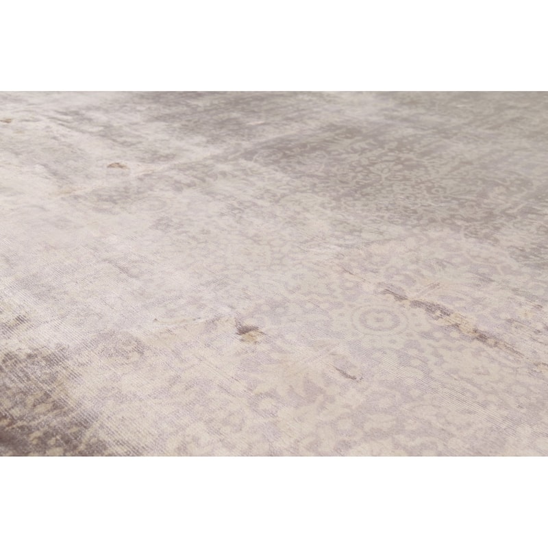 All-Over Design Abstract Indian Area Rug Handmade Wool Carpet - 8'3"x 11'5"