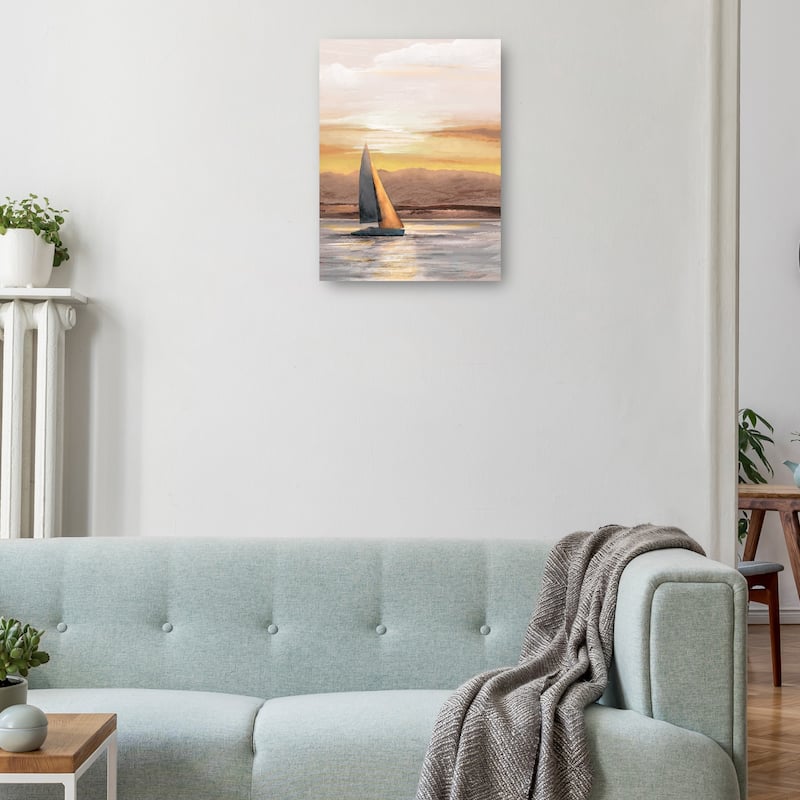 Sail Away Sunset By Studio Arts Canvas Art Print