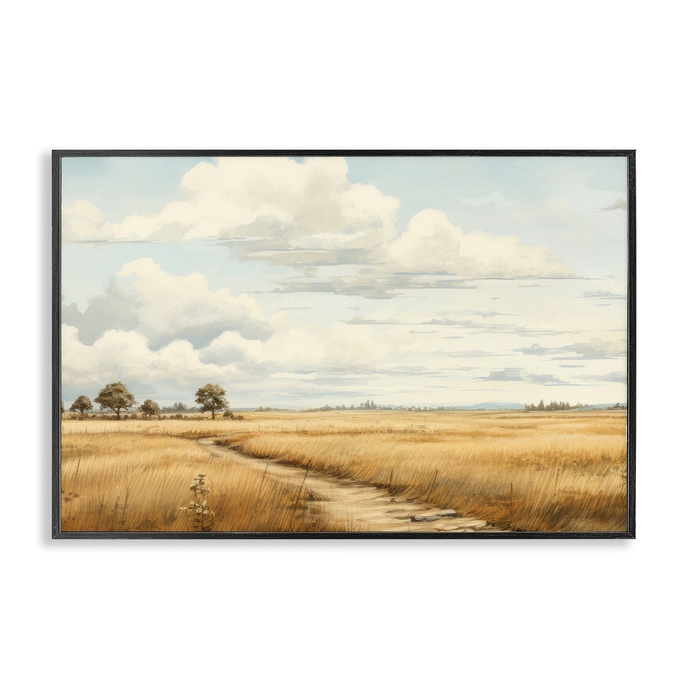 Stupell Path Through Vast Grassland Framed Giclee Art Design By LSR Creative Studio